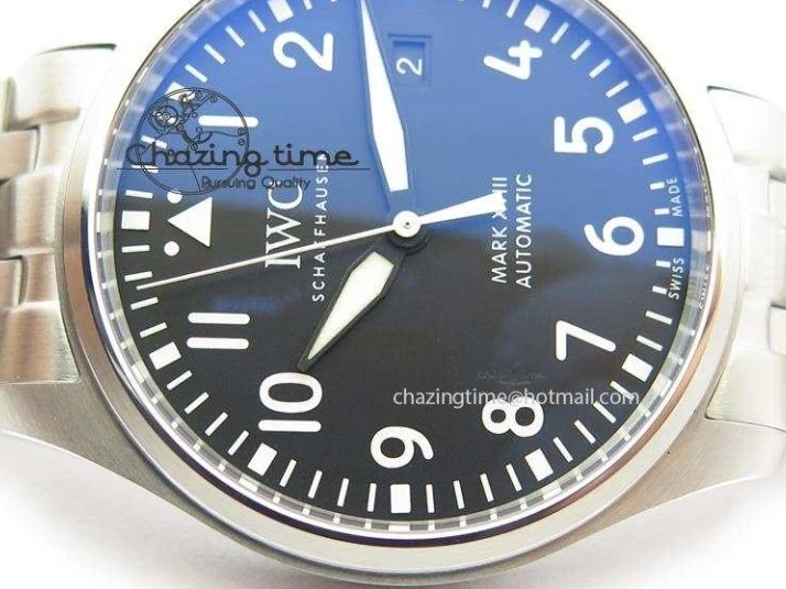 MIROTIME 0523 Compact Mark XVIII IW327001 SS Mk Maker Best Edition Black Dial On SS Bracelet A 7301